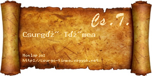 Csurgó Tímea névjegykártya