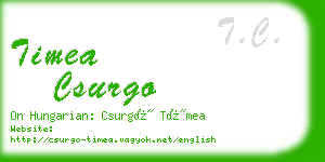 timea csurgo business card